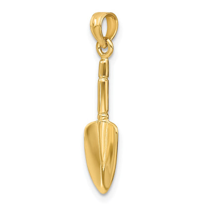 14K Yellow Gold 3-D Trowel Garden Tool Charm