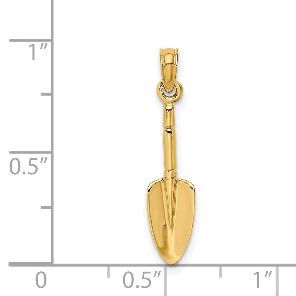 14K Yellow Gold 3-D Trowel Garden Tool Charm