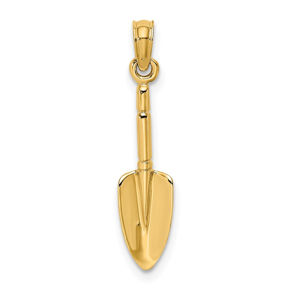 14K Yellow Gold 3-D Trowel Garden Tool Charm