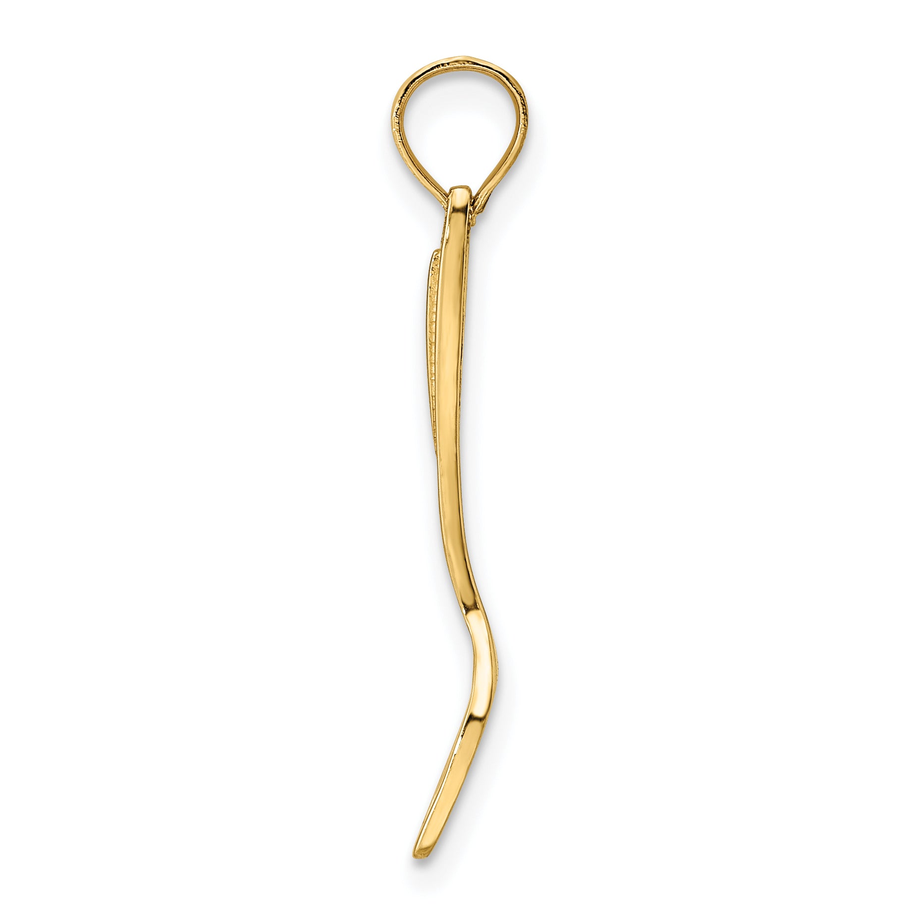 14K Yellow Gold 3-D Polished Spatula Charm