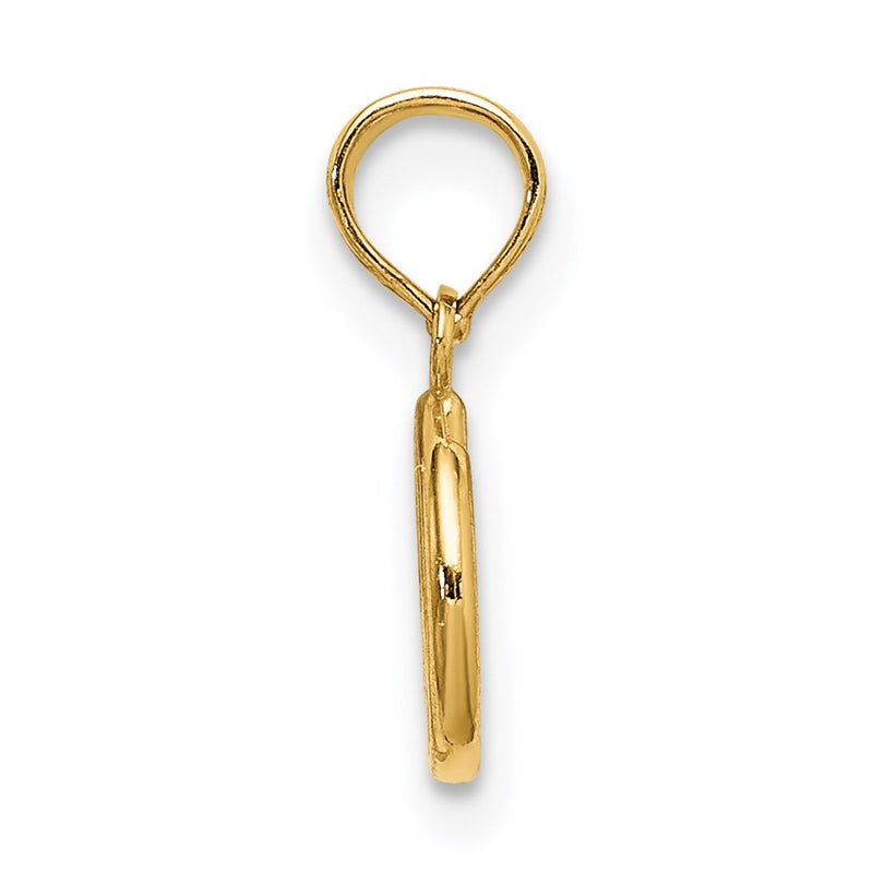 14K Yellow Gold 3-D Peace Symbol Charm
