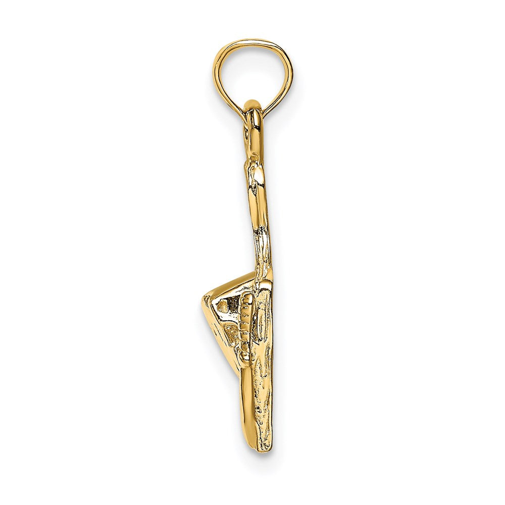 14k Yellow Gold  Cheese Board w/ Knife Charm