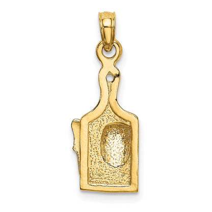 14k Yellow Gold  Cheese Board w/ Knife Charm