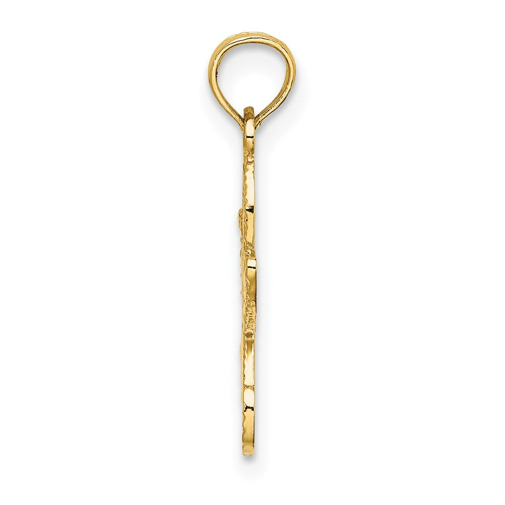 14K Yellow Gold Flat Starfish Charm