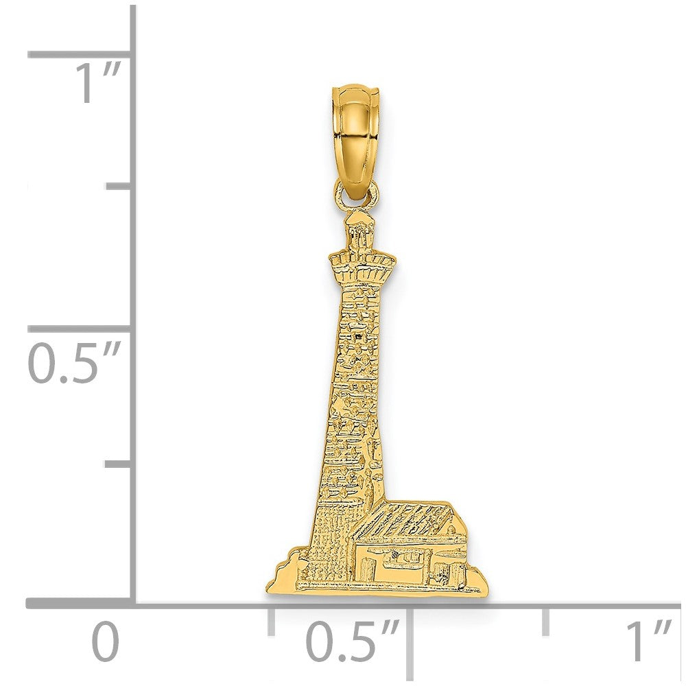 14K Yellow Gold Lighthouse W/ Building Charm