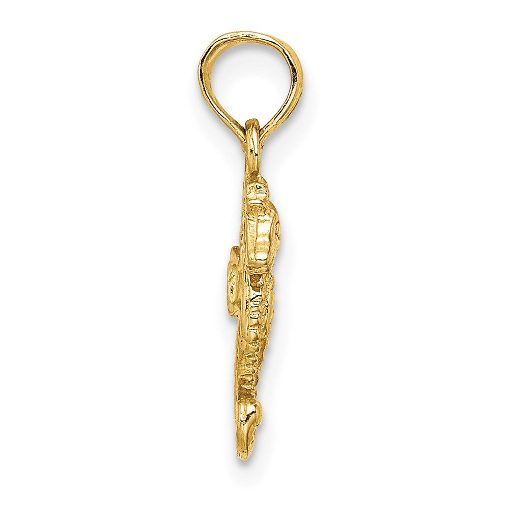 14K Yellow Gold Mini Seahorse Charm