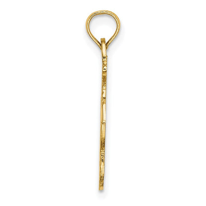 14K Yellow Gold Polished Anchor And Rope Charm