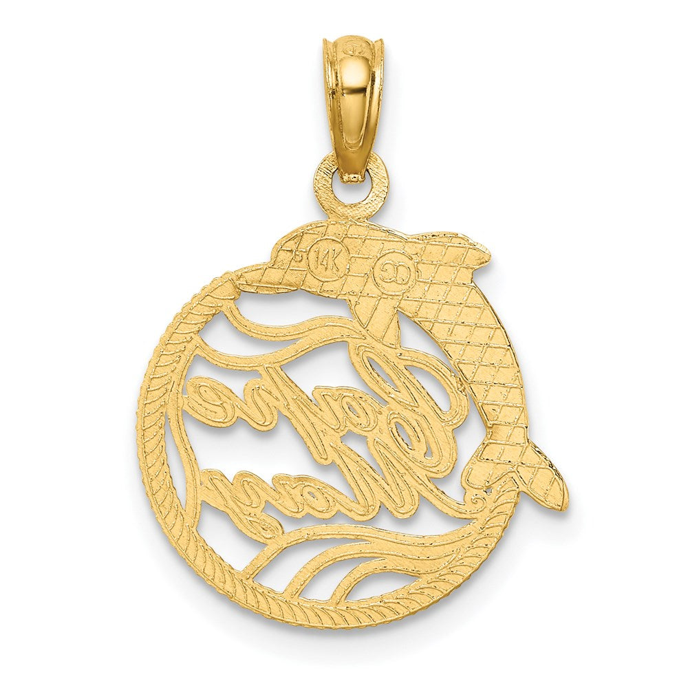 14K Yellow Gold Cape May W/ Dolphin Charm
