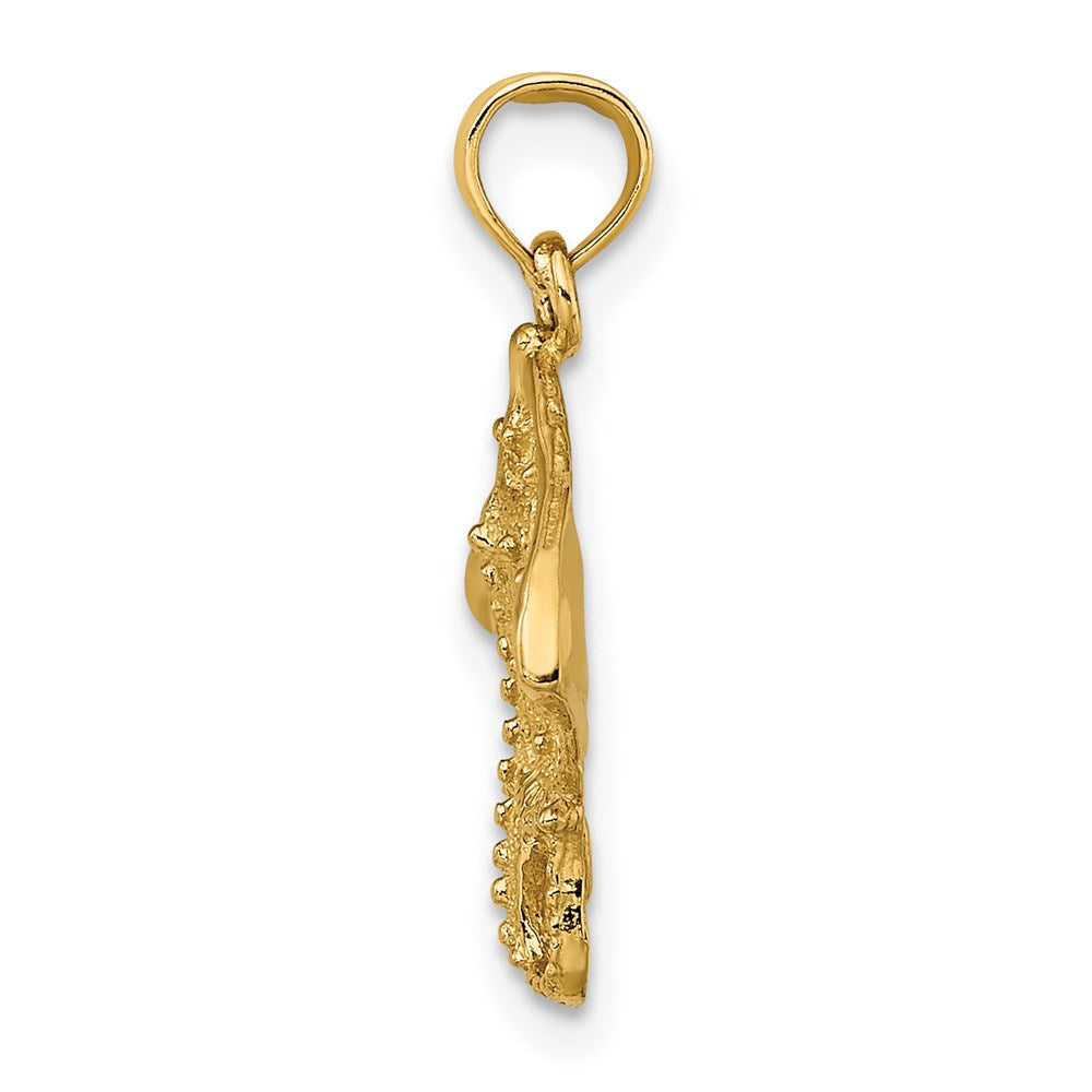14K Yellow Gold Stingray Charm