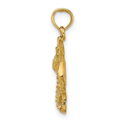 14K Yellow Gold Stingray Charm