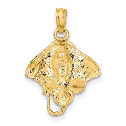 14K Yellow Gold Stingray Charm