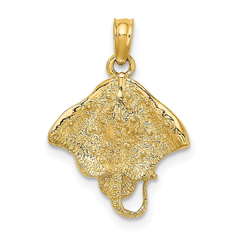 14K Yellow Gold Stingray Charm