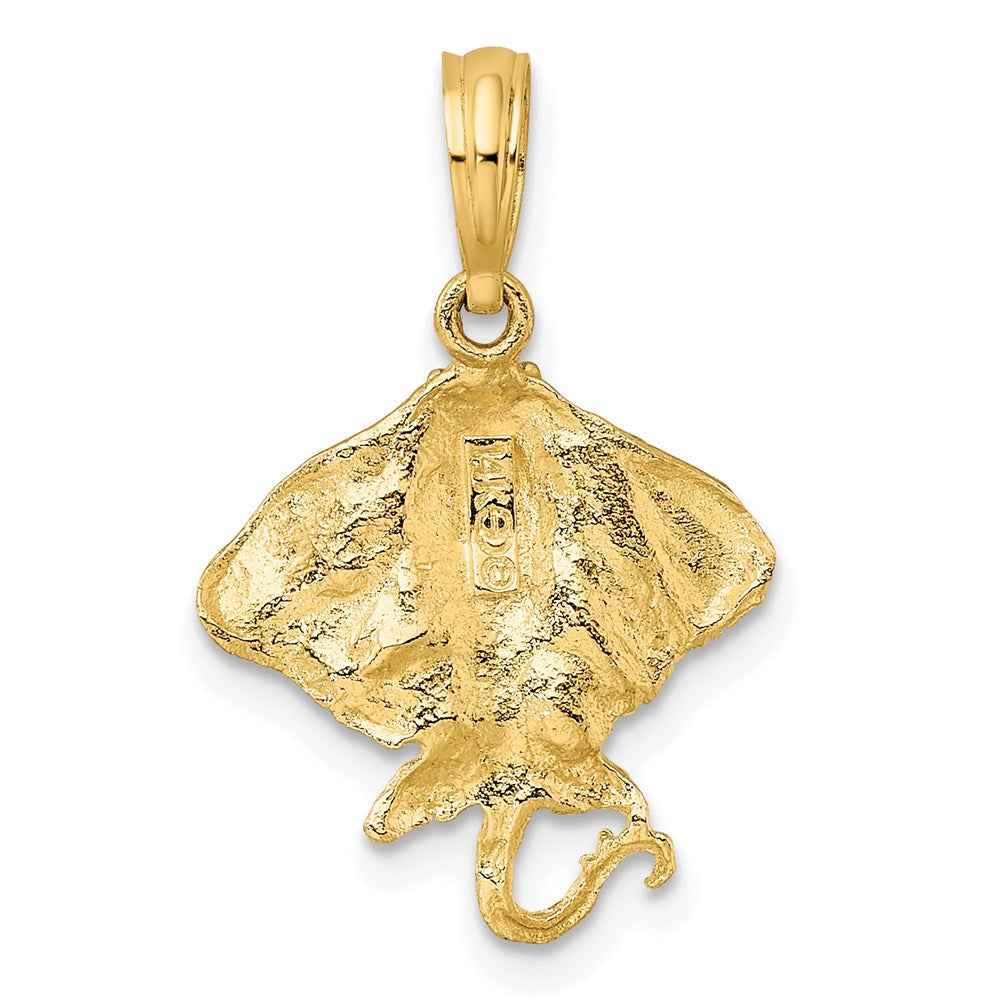 14K Yellow Gold Stingray Charm