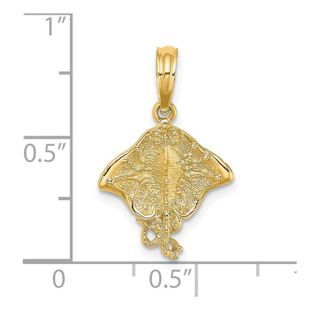 14K Yellow Gold Stingray Charm