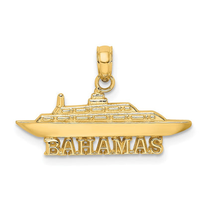 14K Yellow Gold Bahamas Cruise Ship Charm