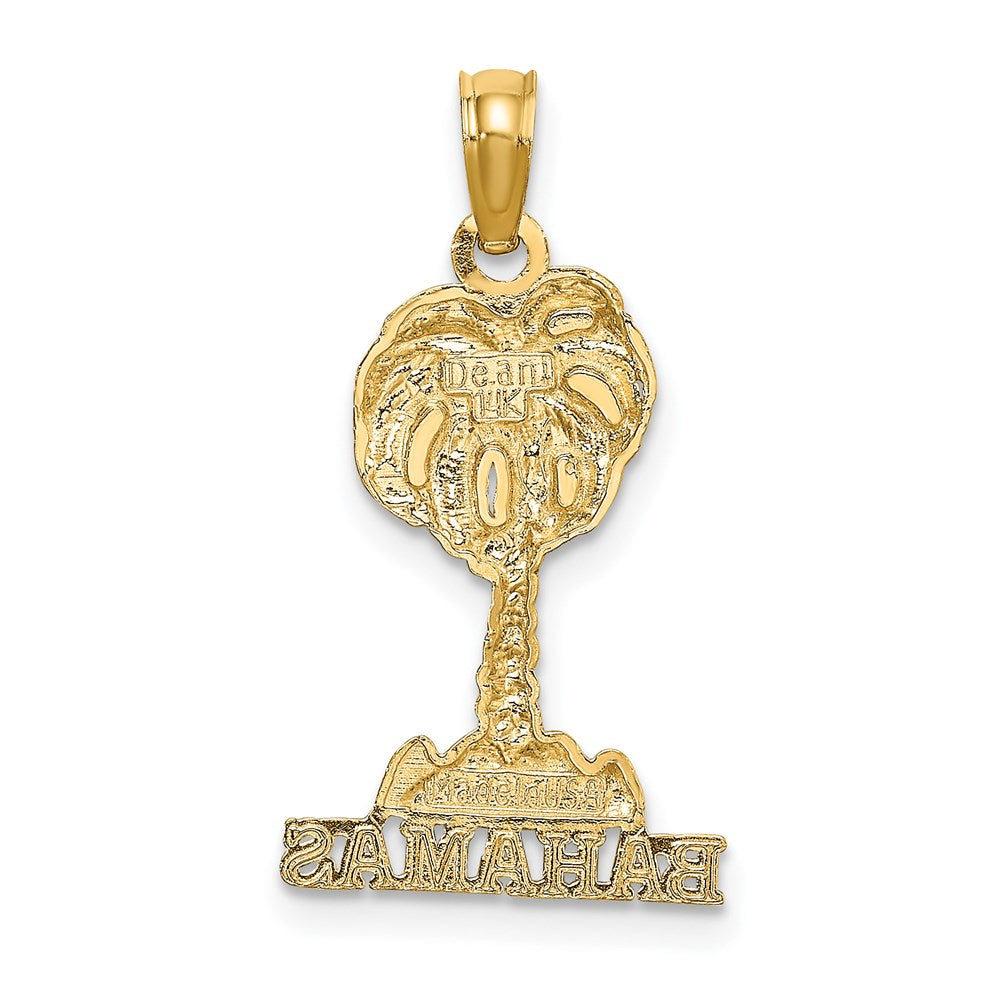 14K Yellow Gold Bahamas Palm Tree Charm