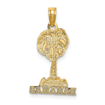 14K Yellow Gold Bahamas Palm Tree Charm