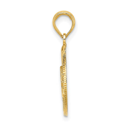 14K Yellow Gold Nassau Bahamas Dolphin Charm
