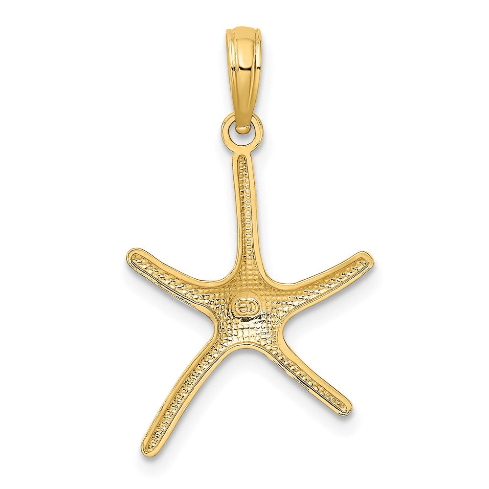14K Yellow Gold Dancing Starfish Charm