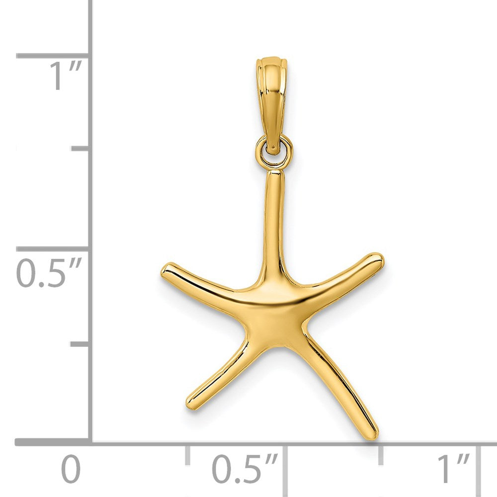 14K Yellow Gold Dancing Starfish Charm