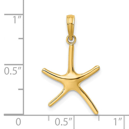 14K Yellow Gold Dancing Starfish Charm