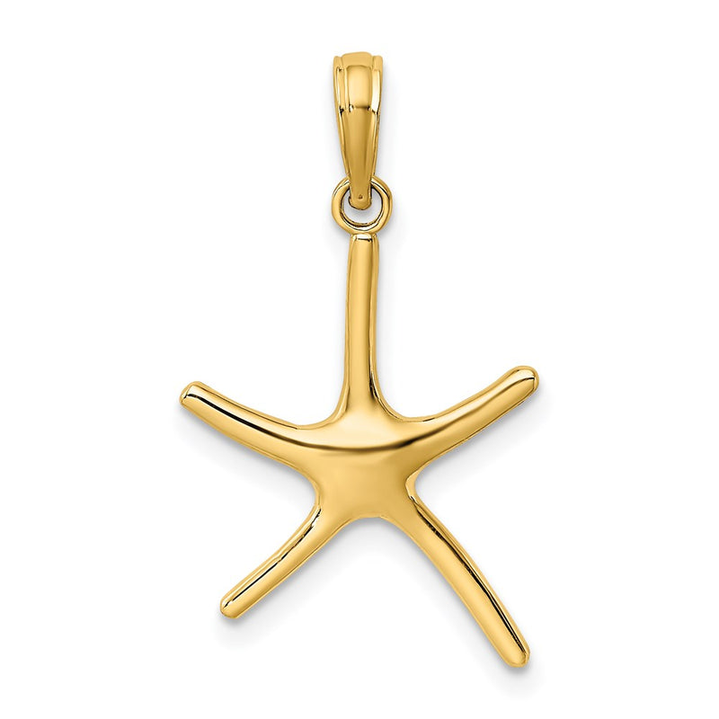 14K Yellow Gold Dancing Starfish Charm