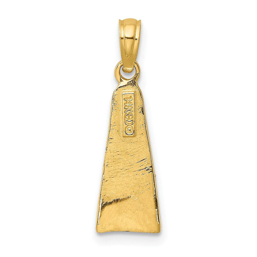 14K Yellow Gold Scuba Flipper Charm
