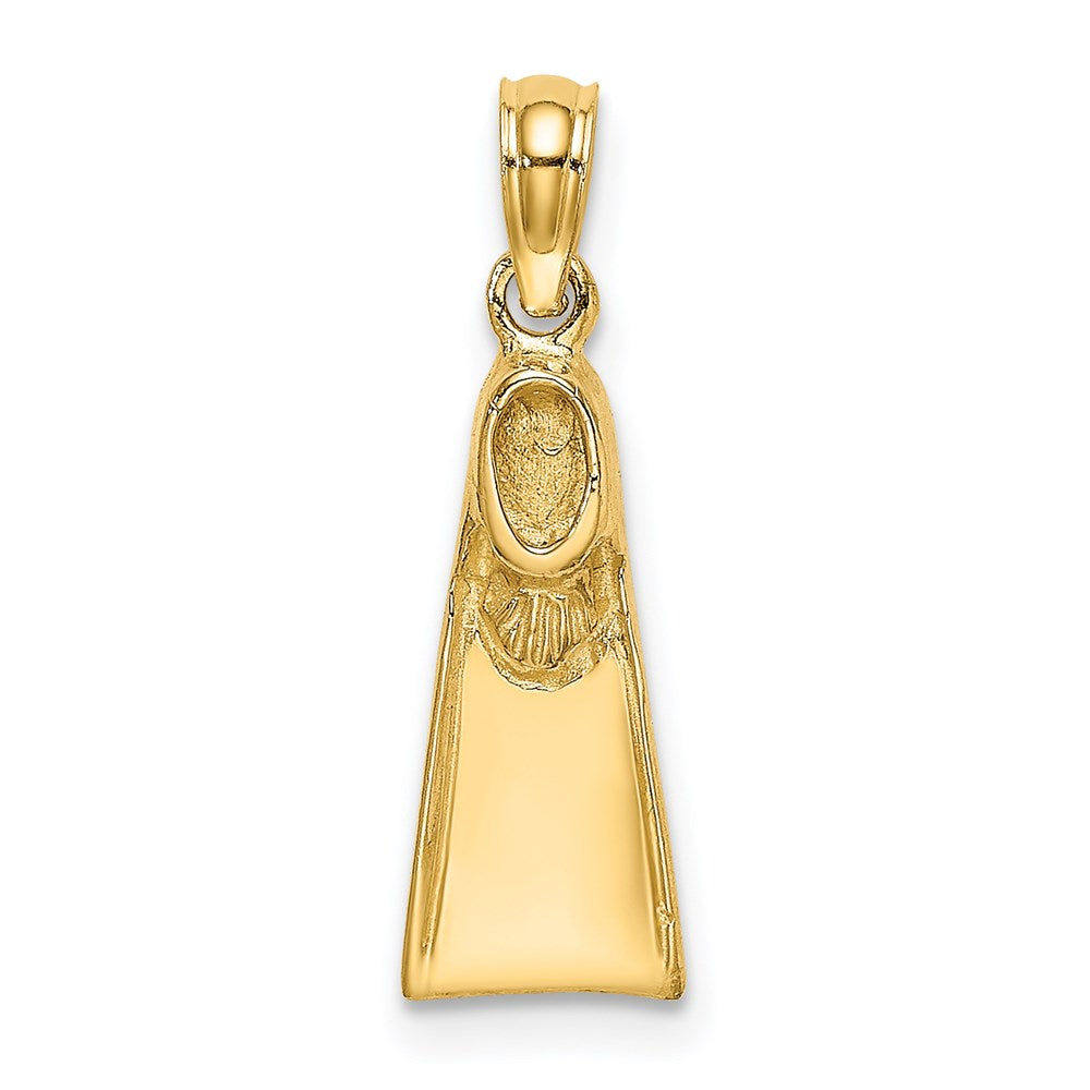 14K Yellow Gold Scuba Flipper Charm