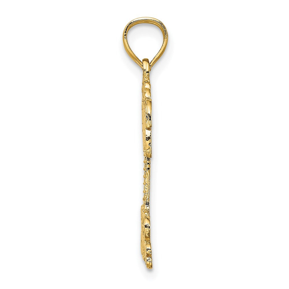 14K Yellow Gold Grand Caymans Palm Tree Charm