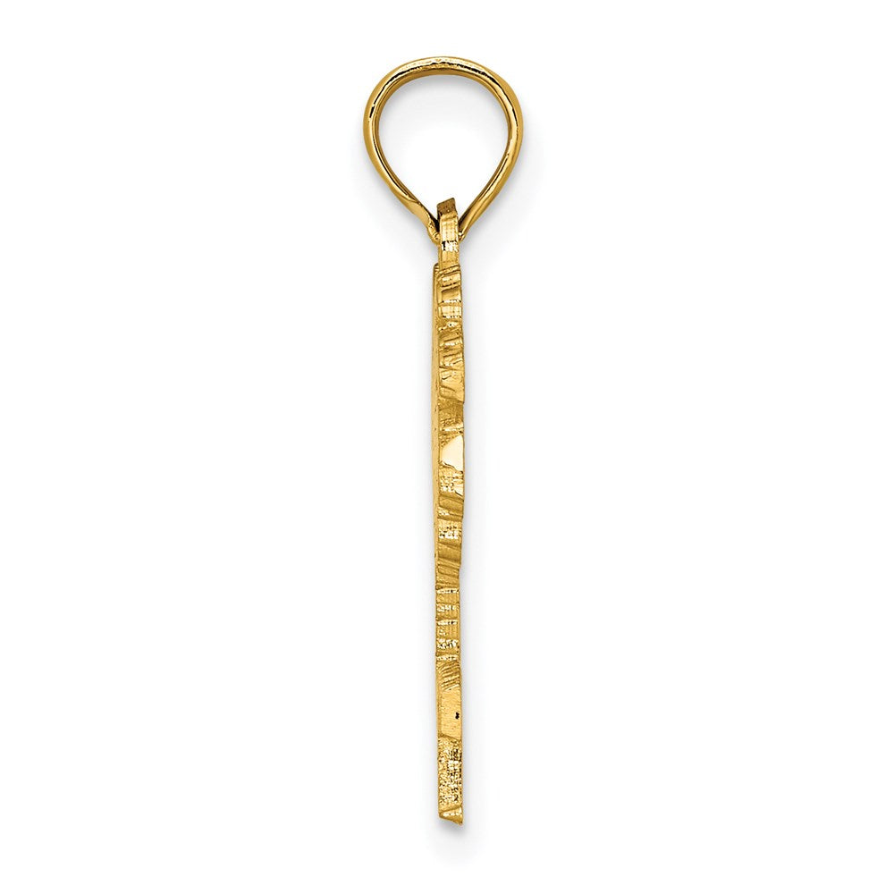 14K Yellow Gold Jamaica Under Palm Tree Charm