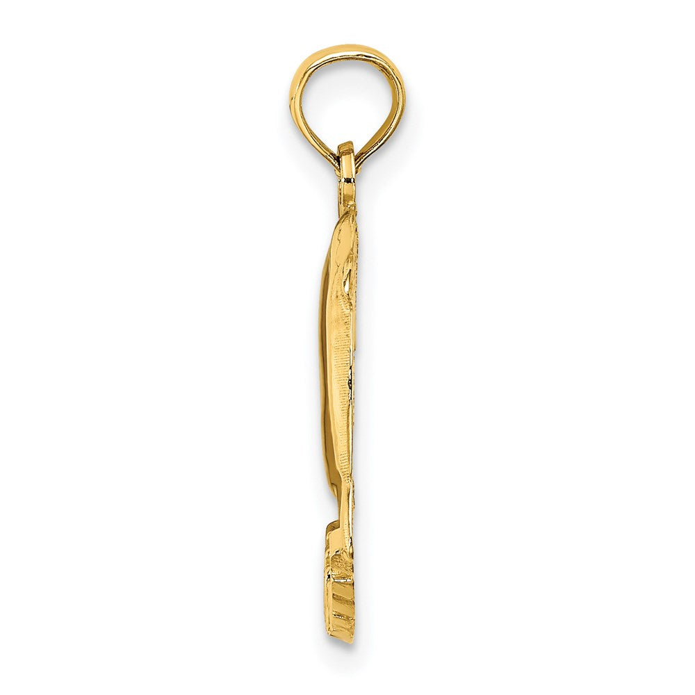 14K Yellow Gold Jamaica W/Dolphins Charm