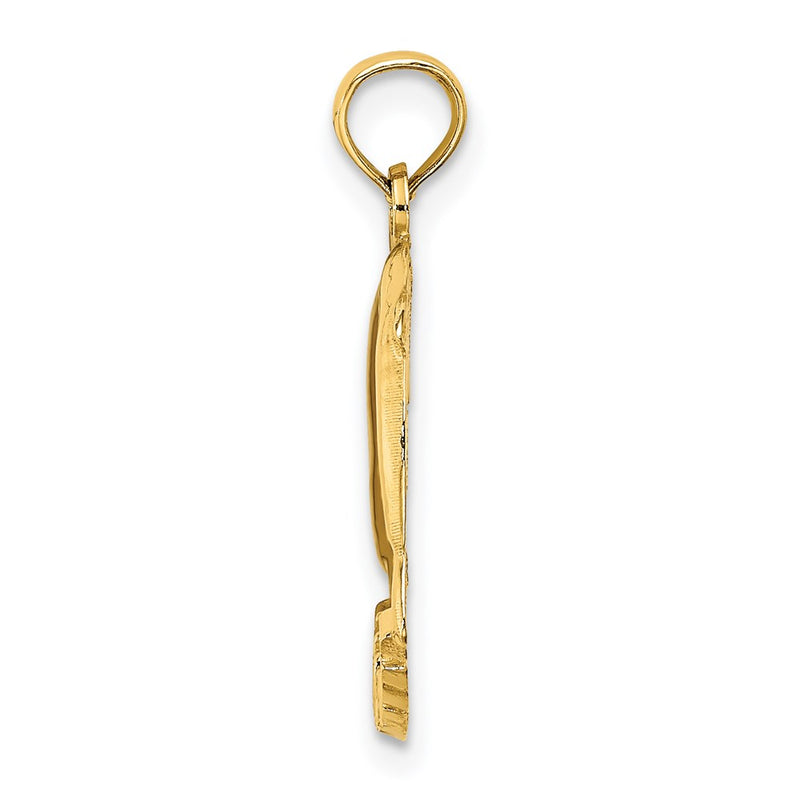 14K Yellow Gold Jamaica W/Dolphins Charm