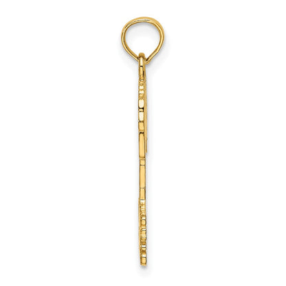 14K Yellow Gold Turks And Caicos Palm Tree Charm