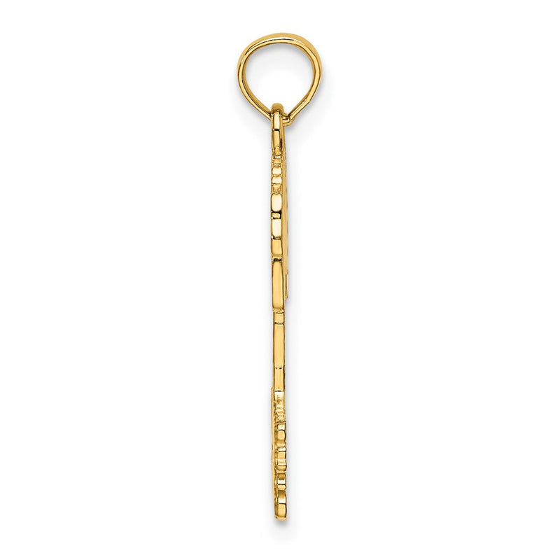 14K Yellow Gold Turks And Caicos Palm Tree Charm