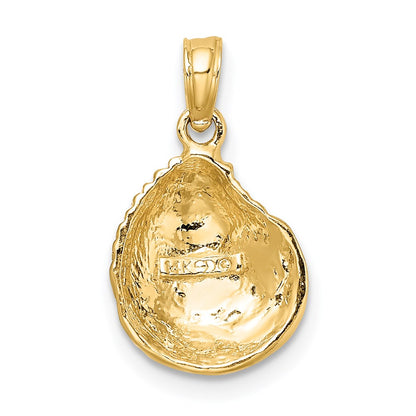 14K Yellow Gold Clam Shell Charm