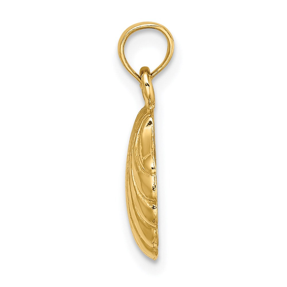 14K Yellow Gold Polished Scallop Shell Charm