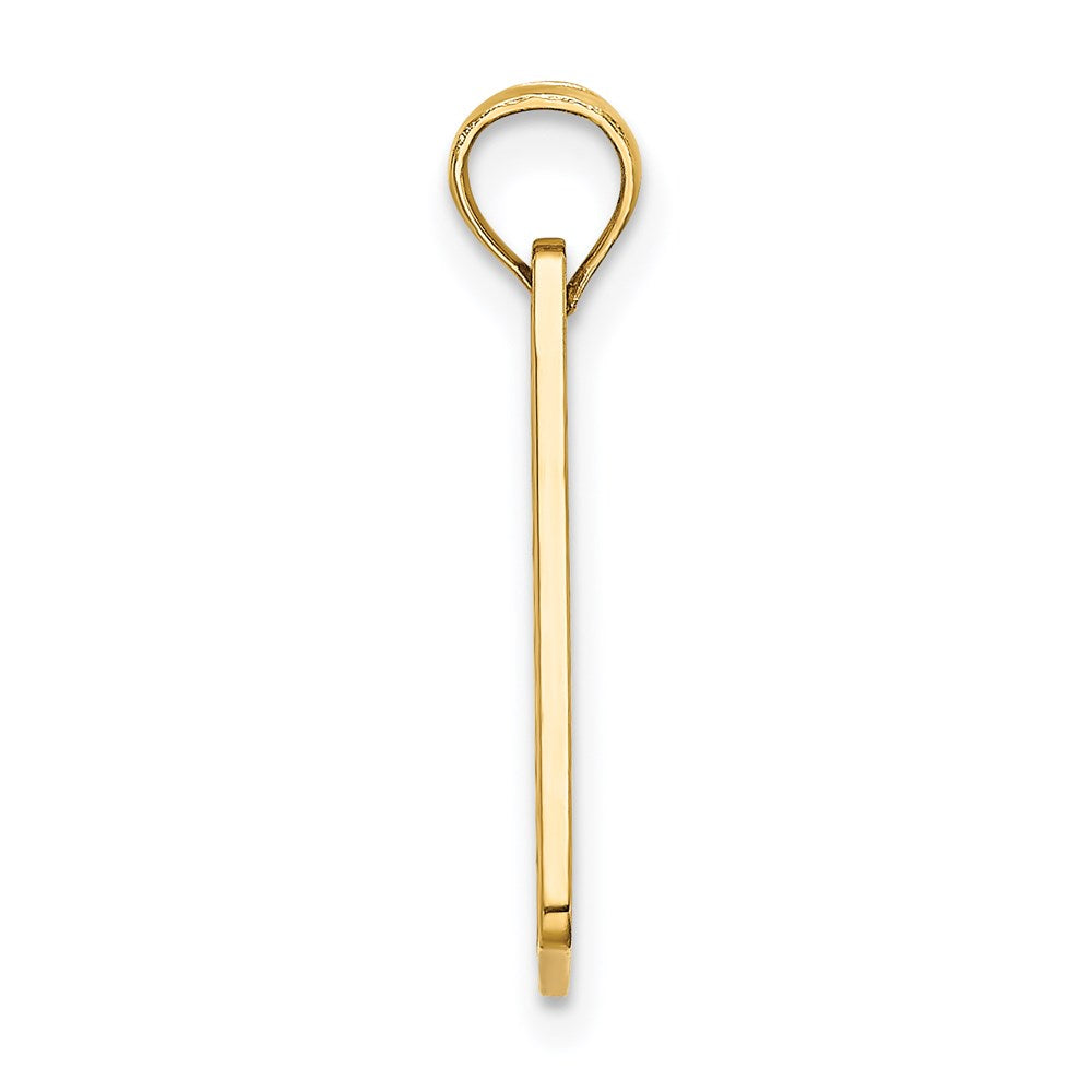 14K Yellow Gold Textured Ft. Myers Florida License Plate Charm