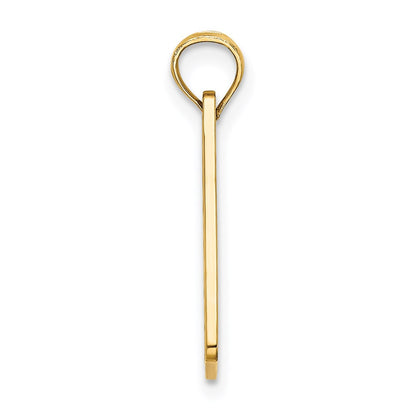 14K Yellow Gold Textured Ft. Myers Florida License Plate Charm