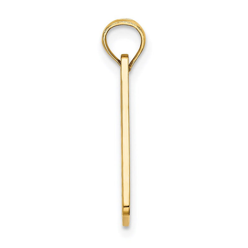 14K Yellow Gold Textured Ft. Myers Florida License Plate Charm