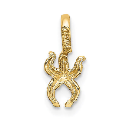14K Yellow Gold Mini Starfish With Fixed Bail Charm