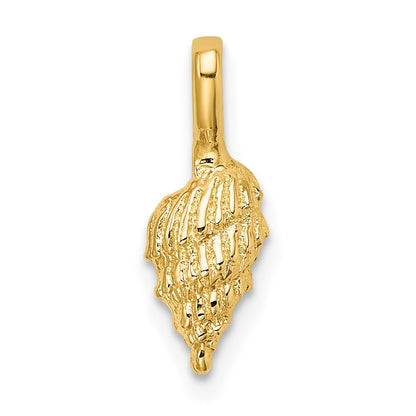 14K Yellow Gold Mini Conch Shell Charm