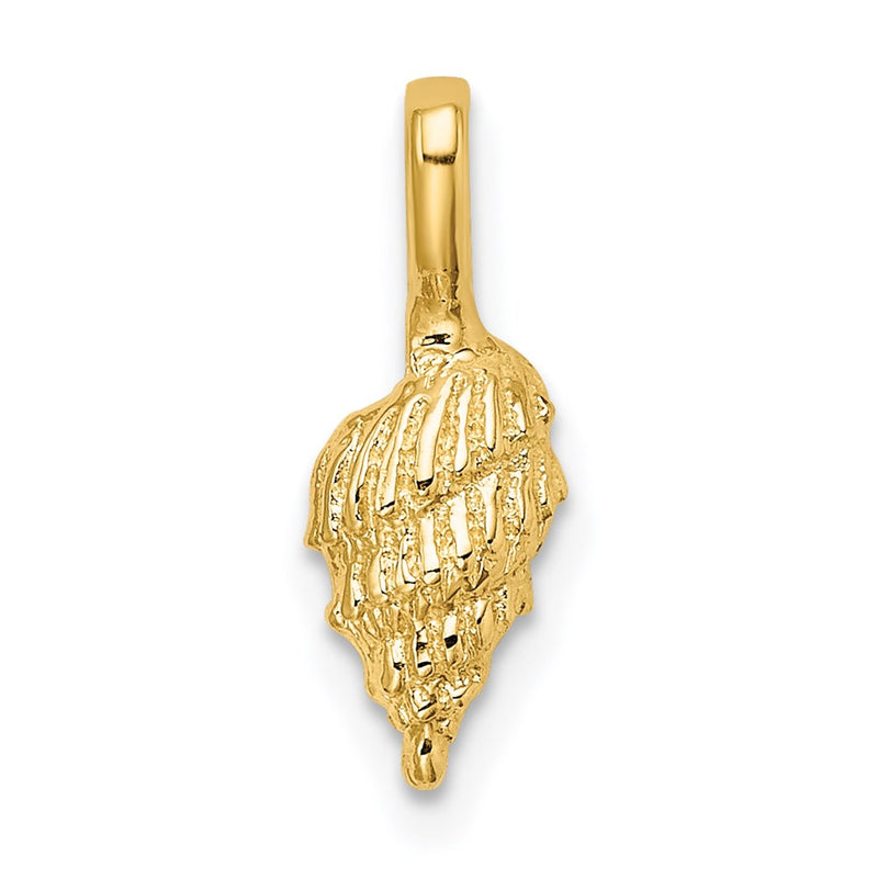 14K Yellow Gold Mini Conch Shell Charm