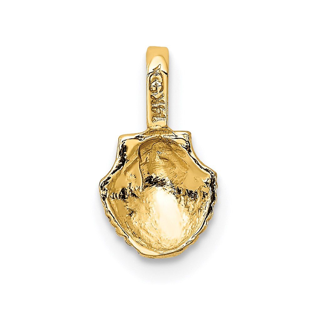 14K Yellow Gold Mini Scallop Shell Charm