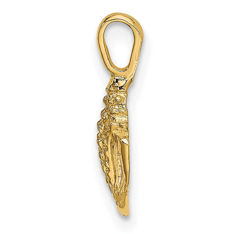 14K Yellow Gold Mini Conch Shell Charm