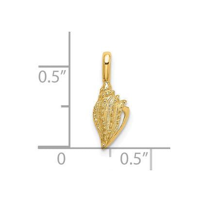 14K Yellow Gold Mini Conch Shell Charm