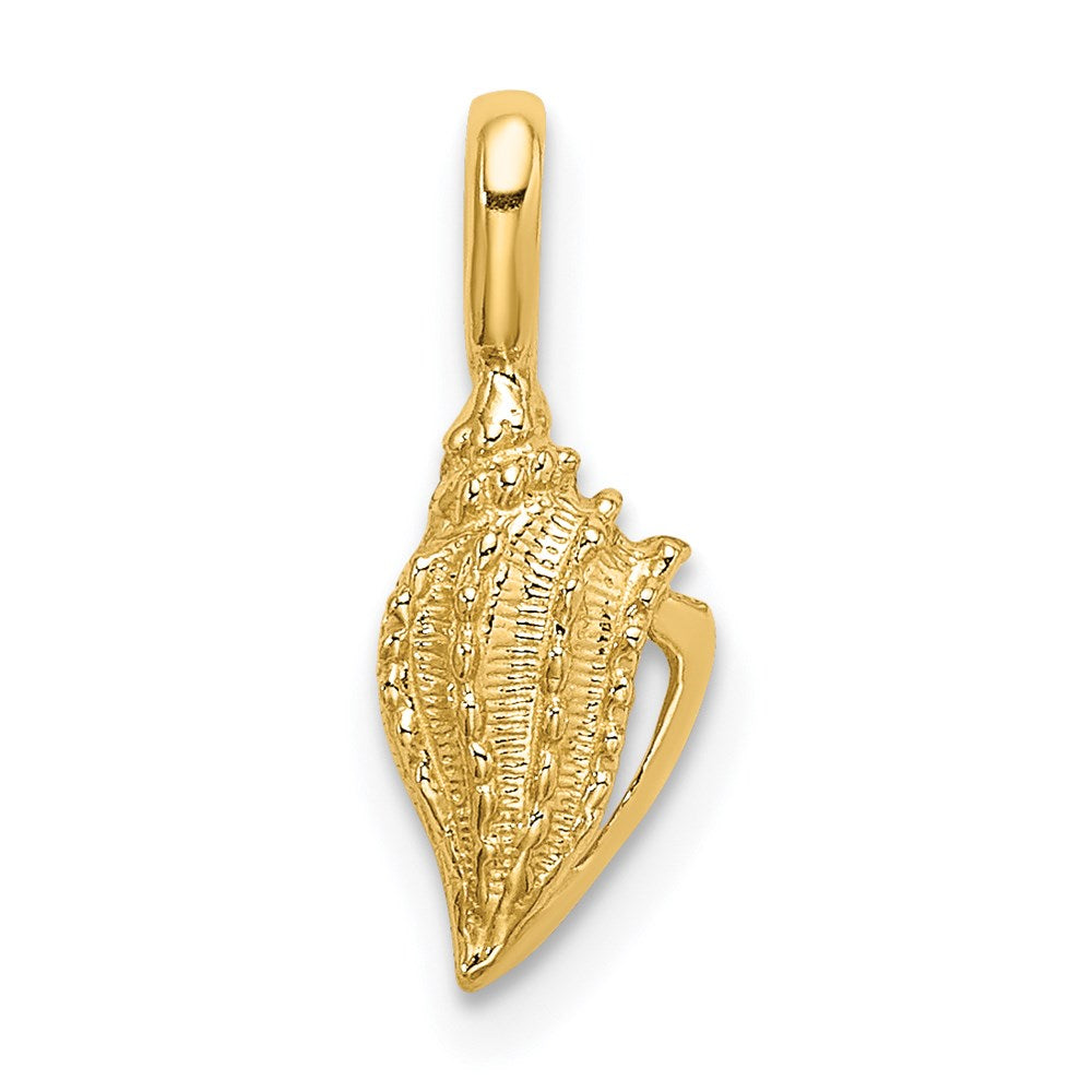 14K Yellow Gold Mini Conch Shell Charm