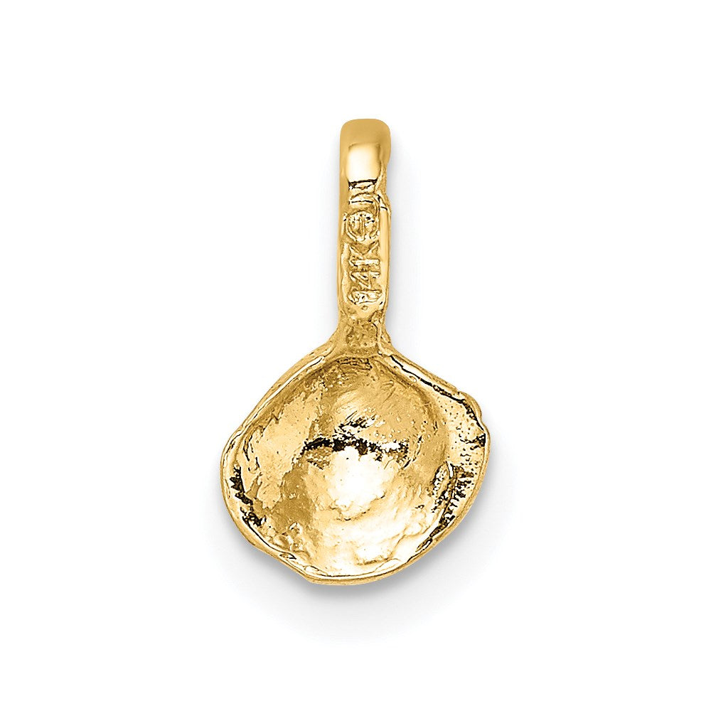 14K Yellow Gold Mini Clam Shell Charm