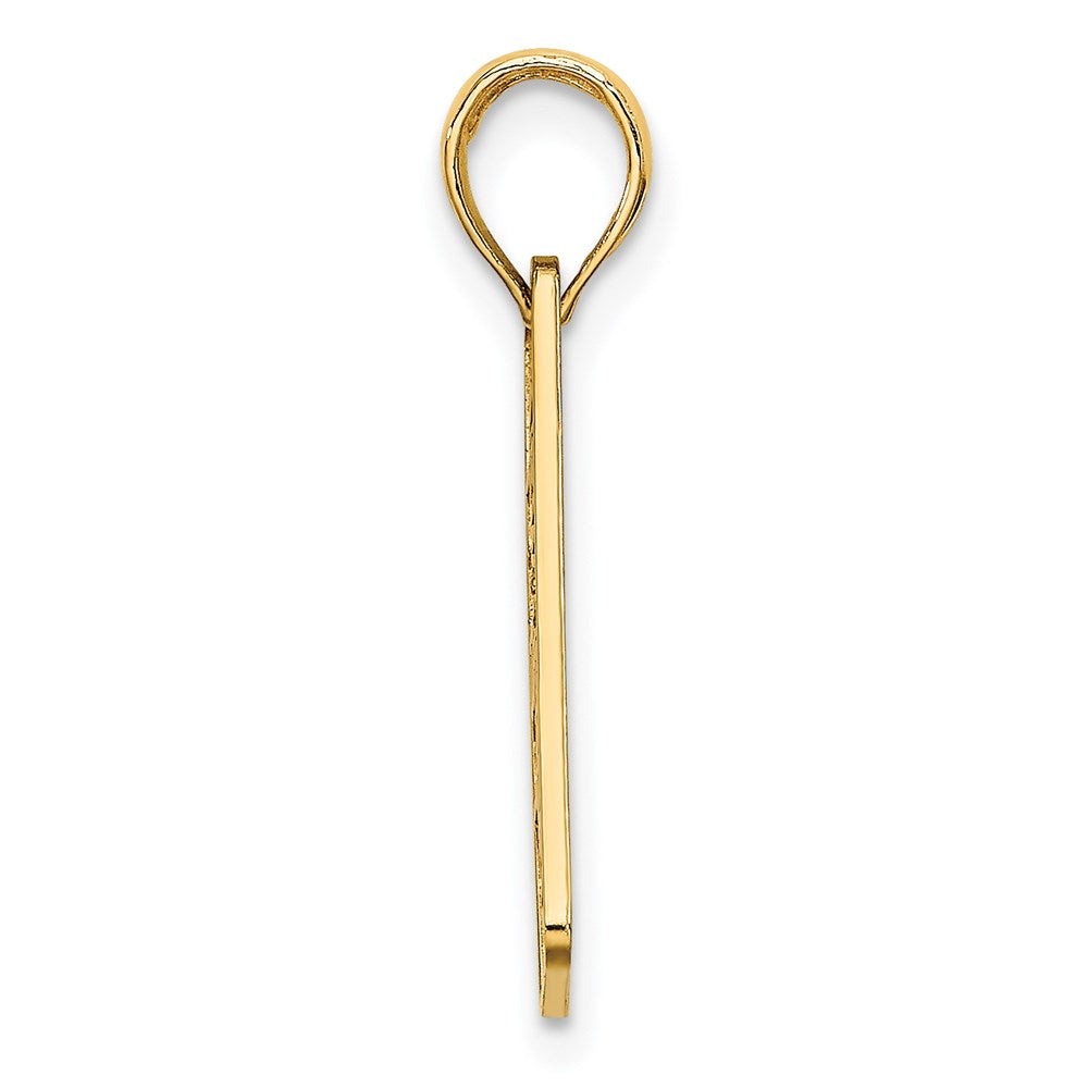 14K Yellow Gold New Jersey-Lbi (Long Beach Island) License Plate Charm