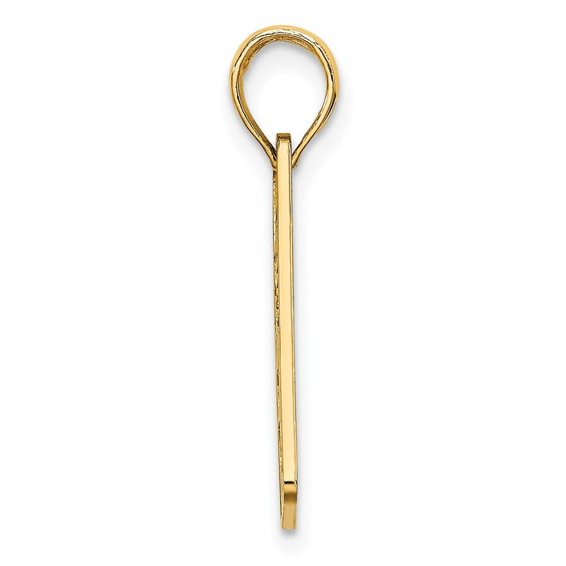 14K Yellow Gold New Jersey-Lbi (Long Beach Island) License Plate Charm
