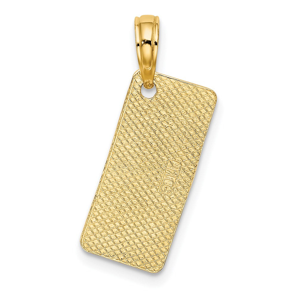 14K Yellow Gold New Jersey-Lbi (Long Beach Island) License Plate Charm